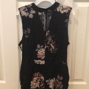 Black Floral Romper